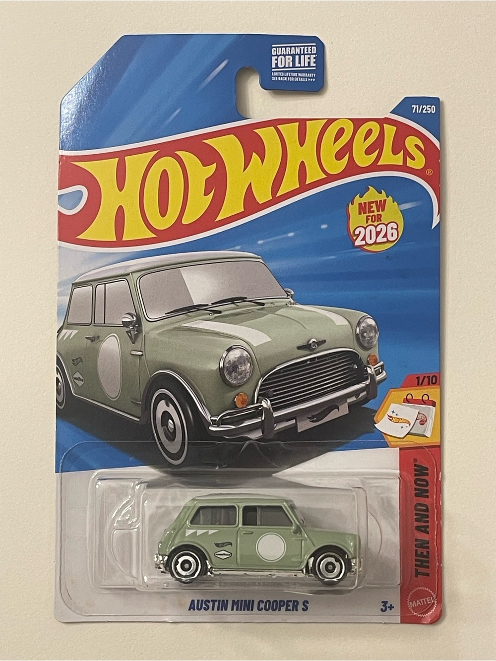 Hot Wheels Austin Mini Cooper S - Green Die-Cast Toy Car - 71/250 - 1/10 - 1:64